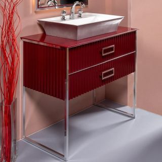 Тумба под раковину Armadi Art Monaco 80см бордо/хром 867-080-RCR